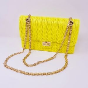 Yellow Chain Strap Women Bag